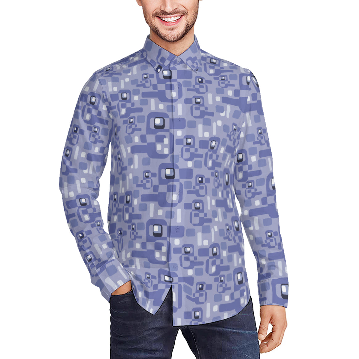 Geo Birds - Long sleeve shirt